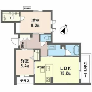 シャーメゾン ラヴィ【1階】の間取り
