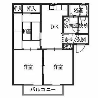 エスポアール北豊中【0107号室】の間取り