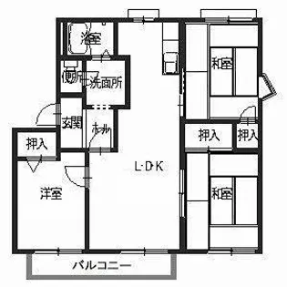 ハイツ高石【0201号室】の間取り
