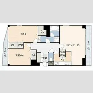 アビタシオン泉【8階】の間取り