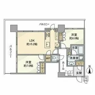 タワー・ザ・ファースト名古屋伏見【4階】の間取り