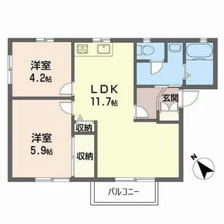 フレグランスアガ【0203号室】の間取り