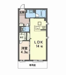 レジリエンス甲子園六石町【0102号室】の間取り