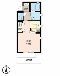 Rasen Garten【0101号室】の間取り