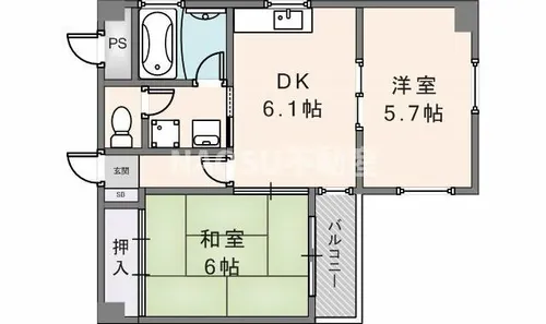 Growth Pacific 長田【503号室】の間取り
