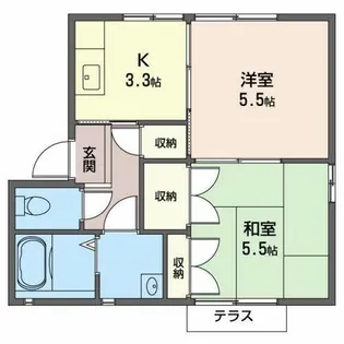 Cygnus武庫川【0101号室】の間取り