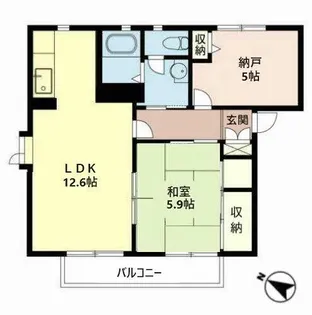 グランシード小戸【0101号室】の間取り