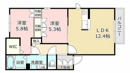 エスポアメゾン【2階】の間取り