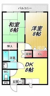 高安B棟【2階】の間取り