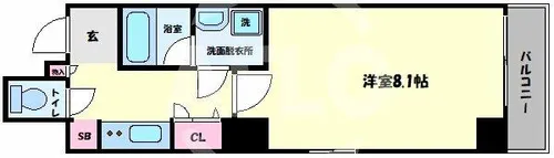 エイペックス梅田東【3階】の間取り