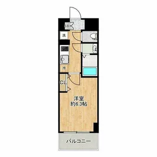 プレサンス四天王寺前夕陽ヶ丘アクティ【13階】の間取り