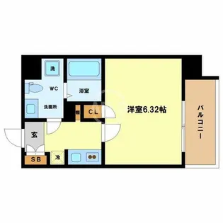 Grandi Utsubo Park【9階】の間取り