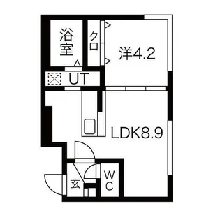 PRIME COURT麻生中央(プライムコート麻生中央)【4階】の間取り