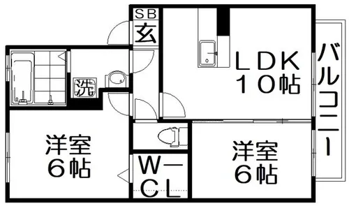 メゾンアズールA棟【2階】の間取り