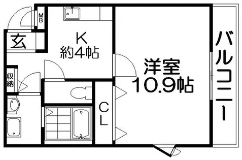 ヴァルムハイツ【1階】の間取り