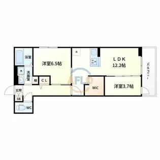 ラ・パーチェ江坂Ⅰ【3階】の間取り