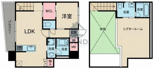 プライムアーバン博多東【11階】の間取り