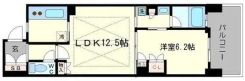 ザ大阪レジデンス備後町【2階】の間取り