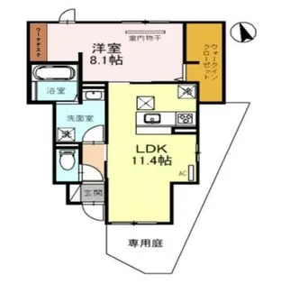 兵庫県宝塚市鹿塩1丁目【アパート】の間取り