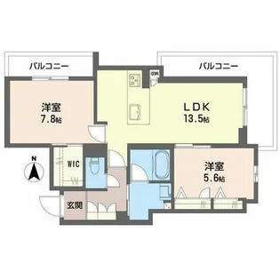 シャーメゾン 香芝 ワイケイ【0301号室】の間取り