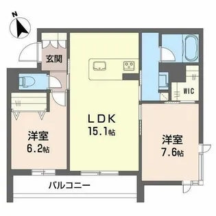 シャーメゾン オークルート五位堂【0302号室】の間取り