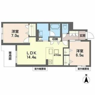シャーメゾン 香芝 ワイケイ【0103号室】の間取り