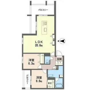 シャーメゾン オークルート奈良【0403号室】の間取り
