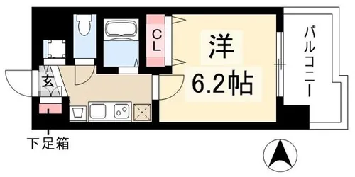 プレサンス名古屋城前ラバンカ【4階】の間取り