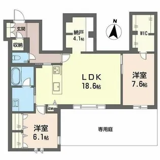 ジョフリエル【1階】の間取り