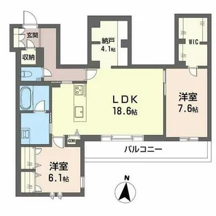 ジョフリエル【2階】の間取り
