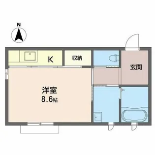 イマージュ黒田【0201号室】の間取り