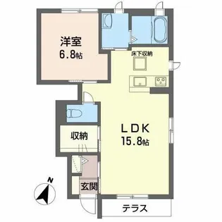 シャーメゾン山之上【0101号室】の間取り