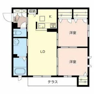 グランイースト 中神田【A101号室】の間取り