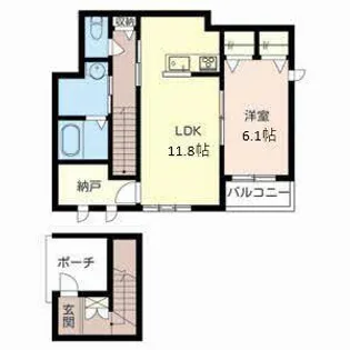 Vertu 文の里【0202号室】の間取り