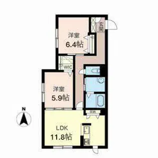 ソレイユ ヴィラ【0105号室】の間取り