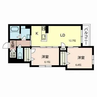 ロイヤルメゾン交野【0202号室】の間取り