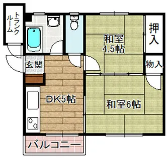 暁マンション【205号室】の間取り