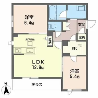 シャーメゾン グランデール清和【0101号室】の間取り