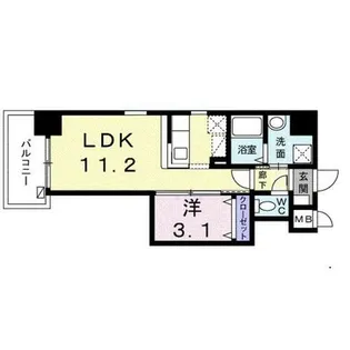 ルピナス天神【9階】の間取り