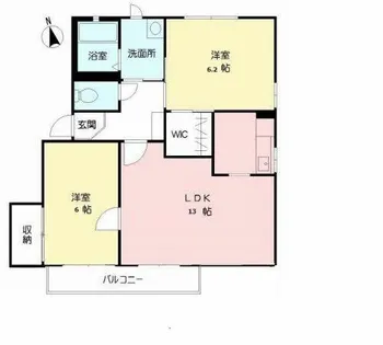 ハイツ四季の里 A棟【A0201号室】の間取り