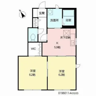 プレミール・G さくら館【A0103号室】の間取り