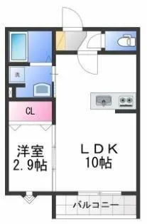 フェリーチェ泉大津【2階】の間取り