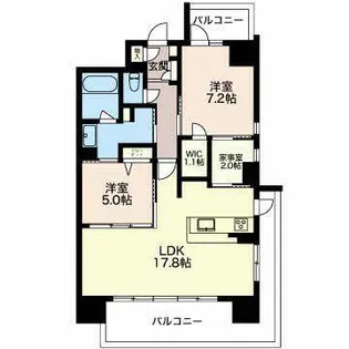アシベル鶴舞【0303号室】の間取り