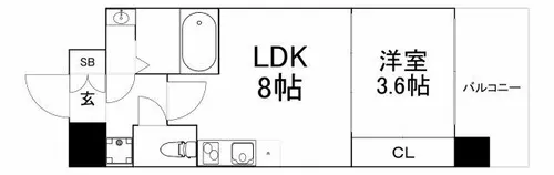 セレニテ北久宝寺【12階】の間取り