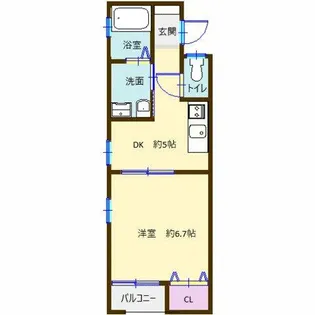 ライトハイツE棟【2階】の間取り