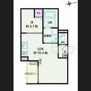 Jack korakuⅡ【3階】の間取り