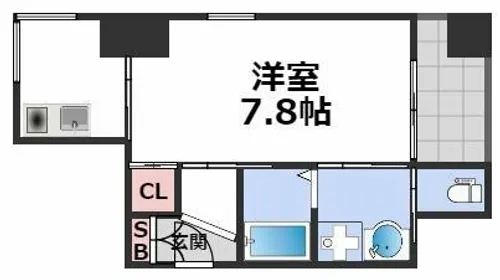 サン・ロレンツ心斎橋東【2階】の間取り