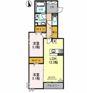 NAGOMI【302号室】の間取り