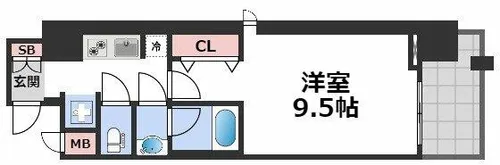 コンフォリア心斎橋EAST【10階】の間取り