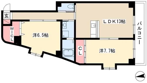 ファミーユ戸田【3階】の間取り